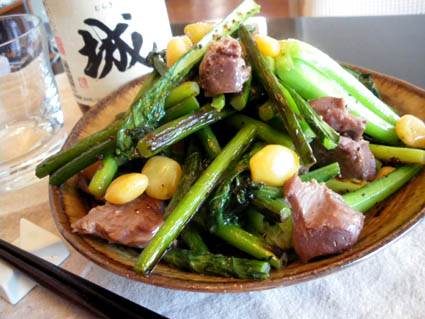 20121118 チンゲン菜と砂肝炒め.jpg